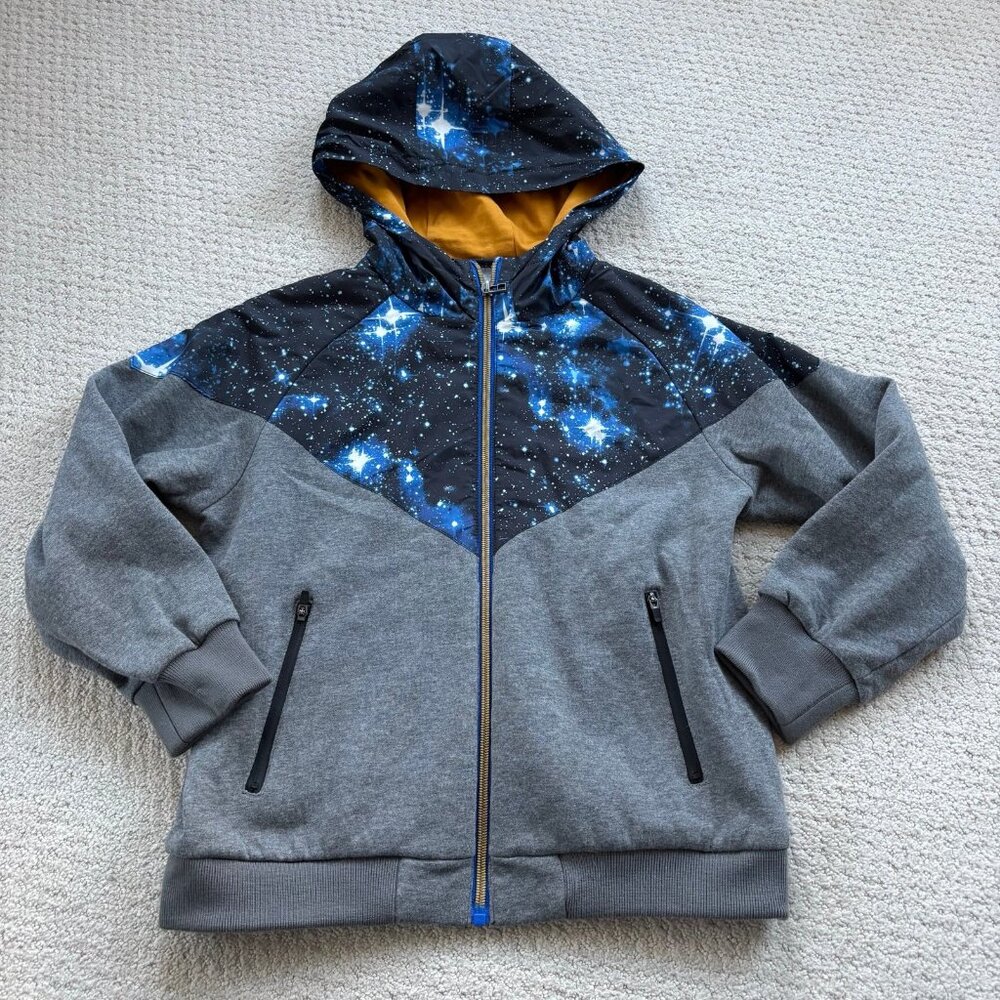 Peek Jonathon space galaxy graphic sweatshirt hoodie jacket